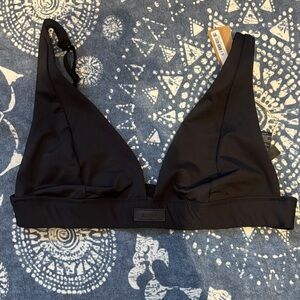 SKIMS Black Triangle Bikini Top